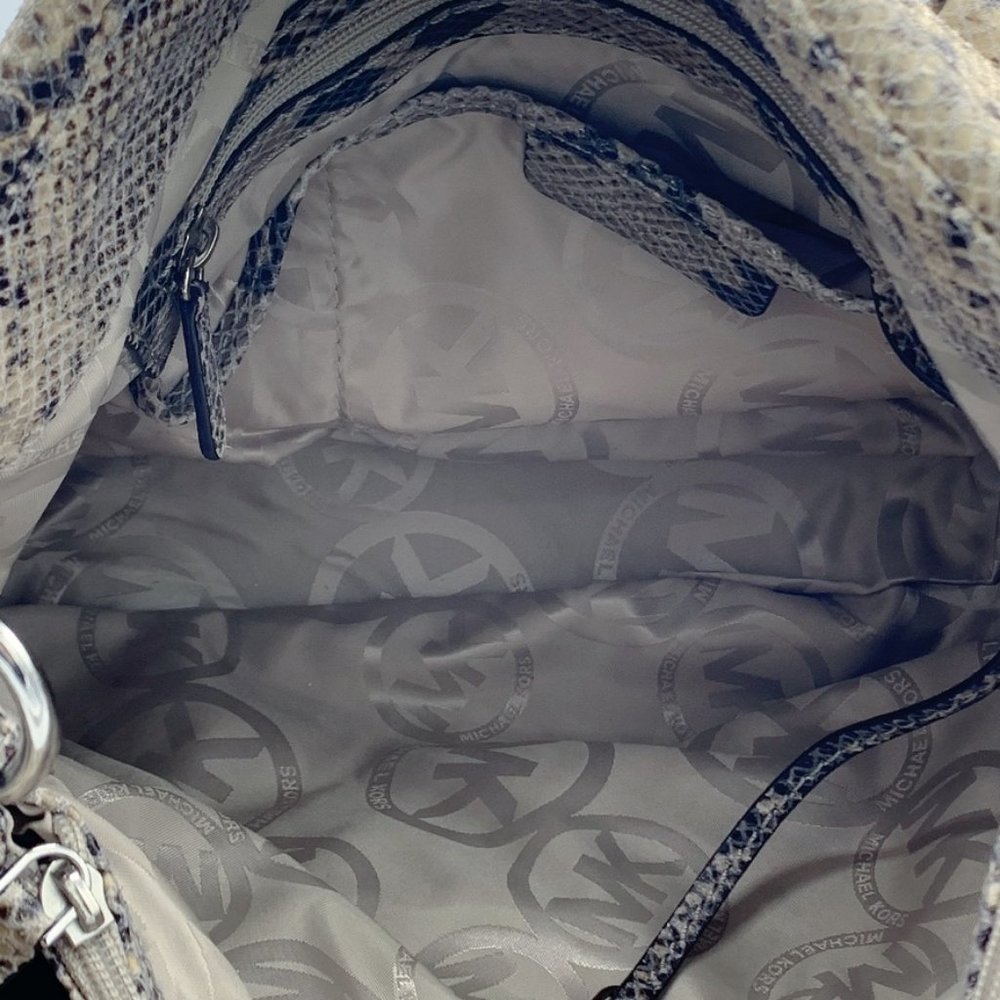 Michael Kors Colette Python Embossed Leather Bag - Picture 13 of 14